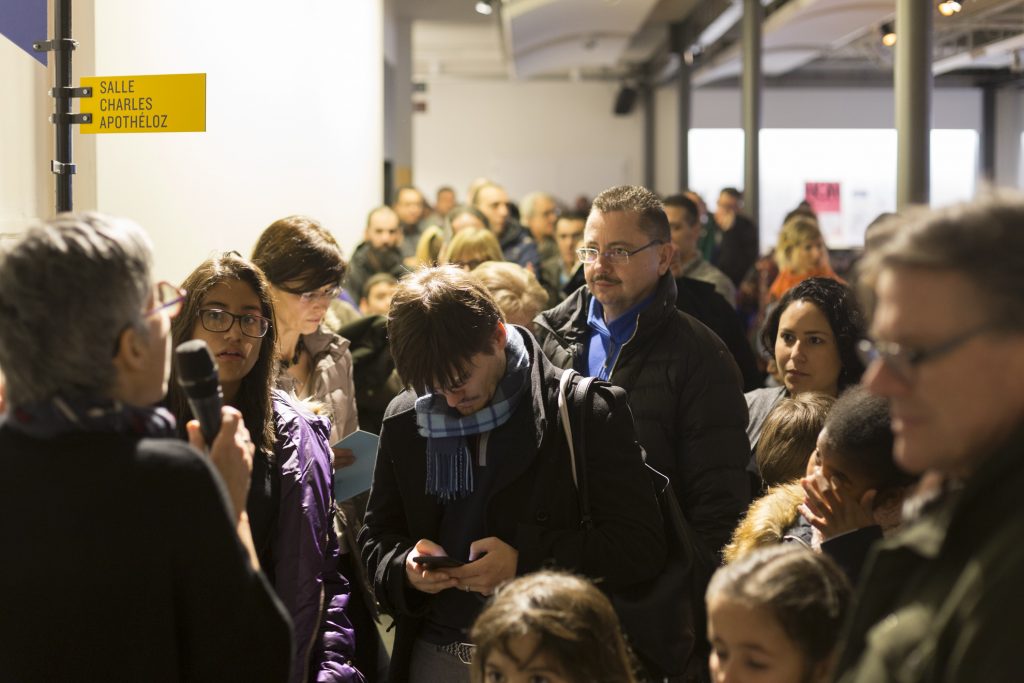 La file d'attente samedi soir